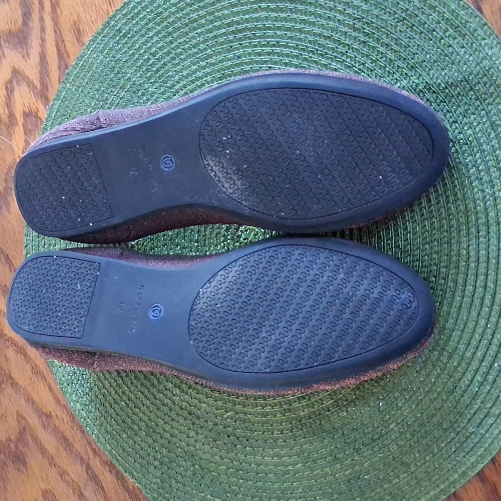 Rothy's The Loafer Brown Black Metallic Knit Comfort Flats Size 10 - Picture 9 of 10